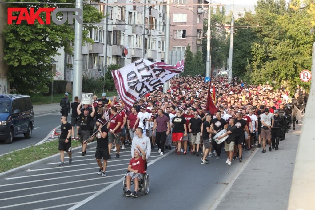 Derbi Željezničar Sarajevo korteo Horde Zla