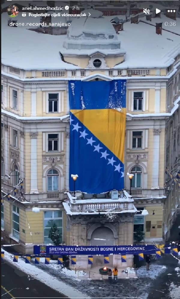 Ahmedhodžićeva objava na Instagramu