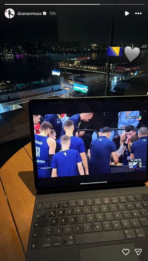 Objava Džanana Muse na Instagram Storyju