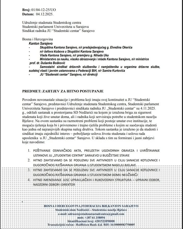 Zahtjevi studenata