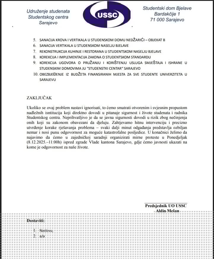 Zahtjevi studenata