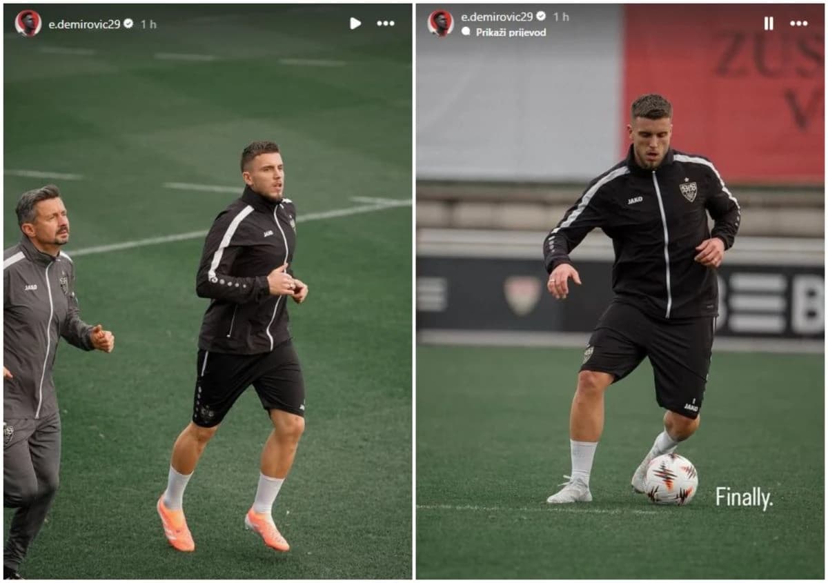 Demirović na treningu Stuttgarta