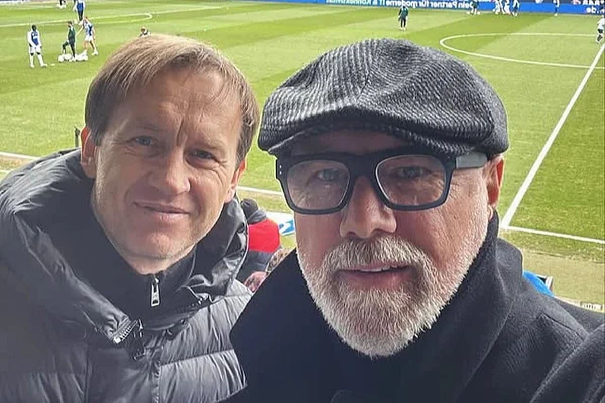 Sergej Barbarez u društvu Saše Papca na meču Bochum - Schalke 04