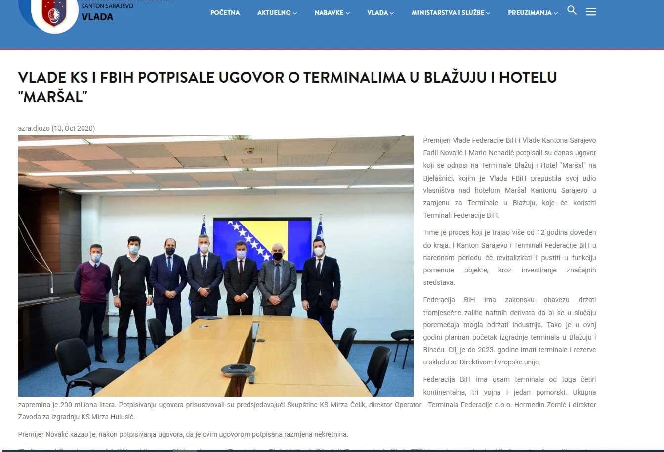 Vlada FBiH i Vlada KS