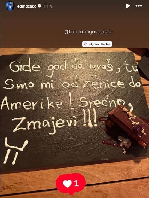 Poruka podrške za Zmajeve