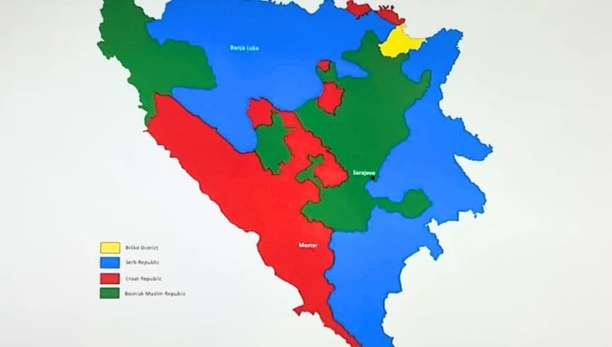 Karta teritorijalne podjele BiH predstavljena na zagrebačkom skupu