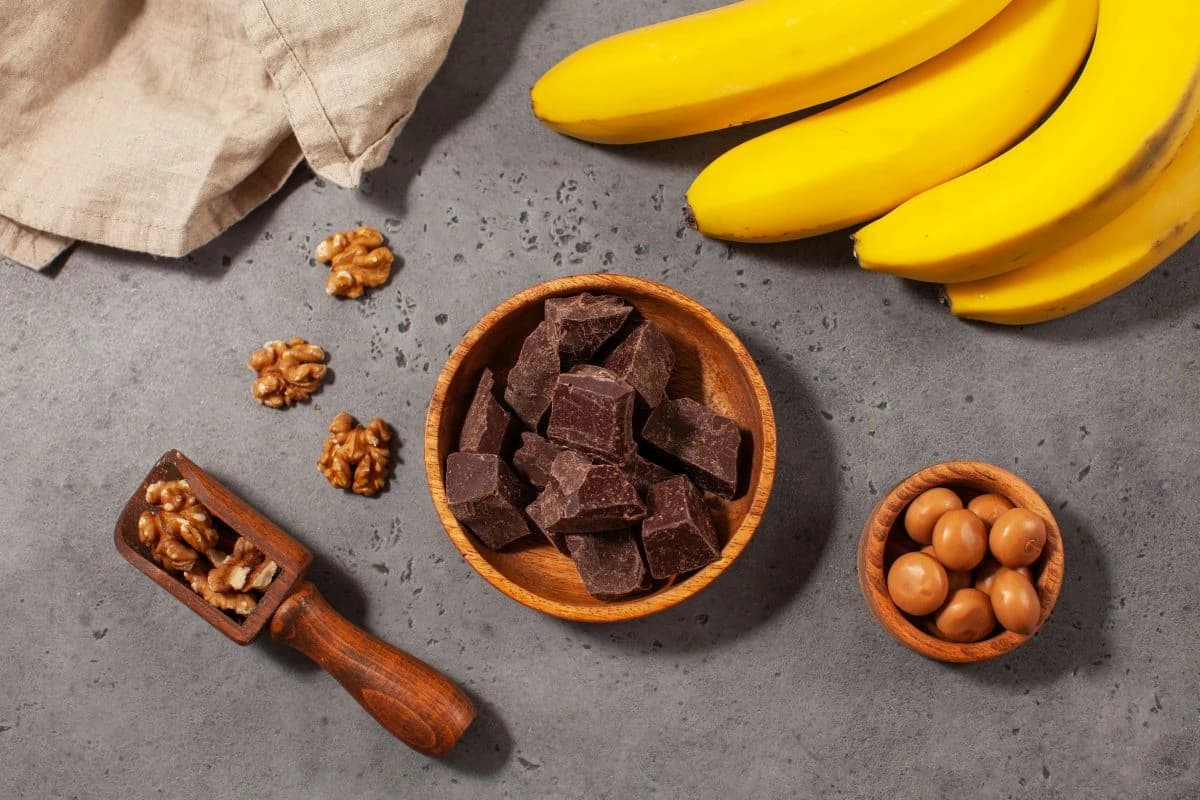 Hranjivi sastojci u tamnoj čokoladi i bananama