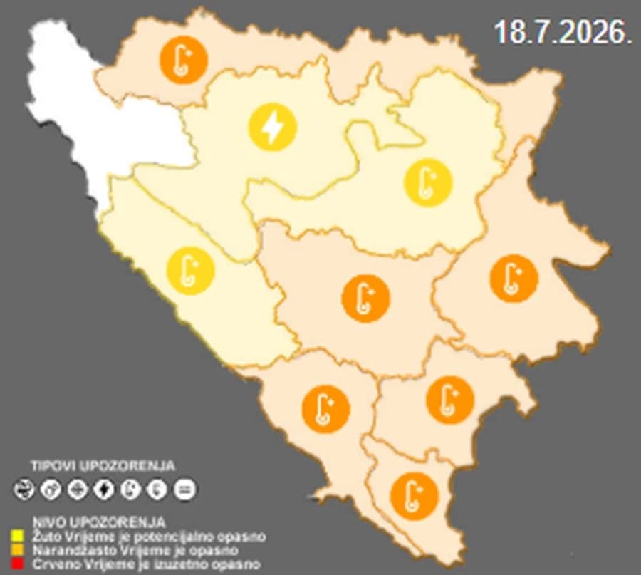 Meteoalarmi za danas