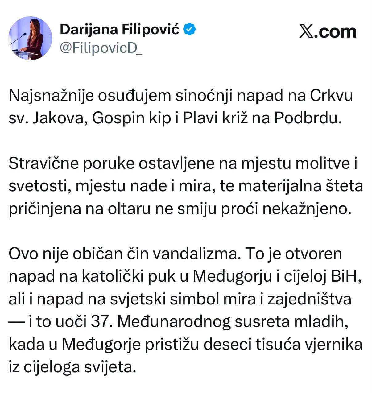 Prva objava Darijane Filipović