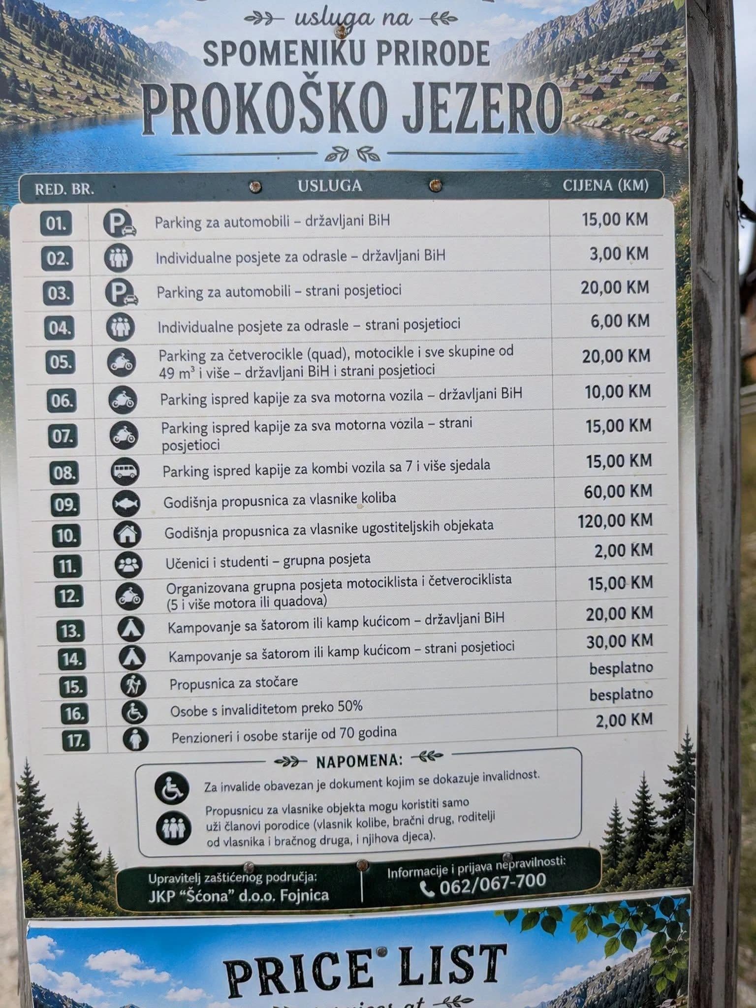 Najnoviji cjenovnik