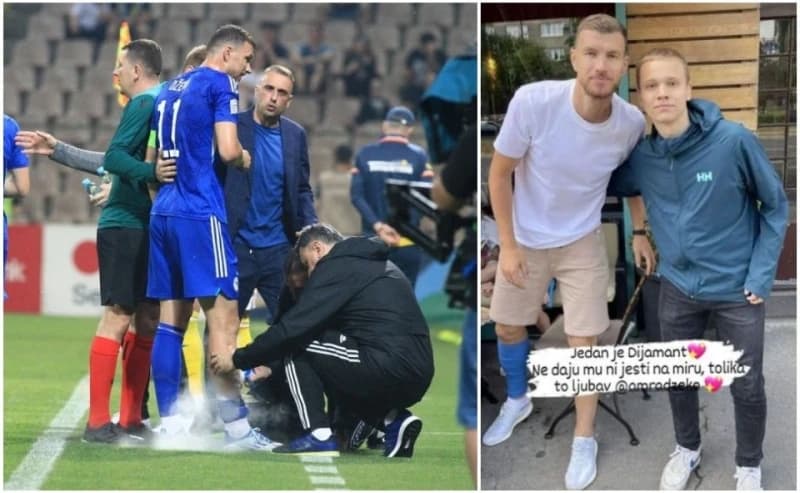Edin Džeko ima zavoj na desnoj nozi, hoće li se oporaviti do meča sa Crnom Gorom