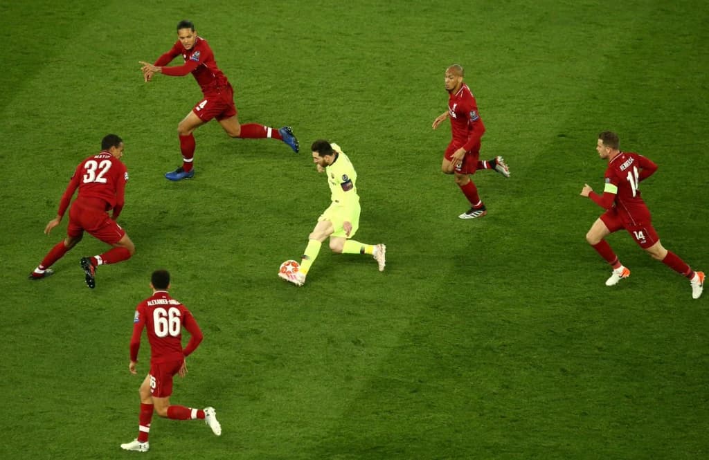 Izraz lica Messija nakon četvrtog gola Liverpoola dovoljno govori
