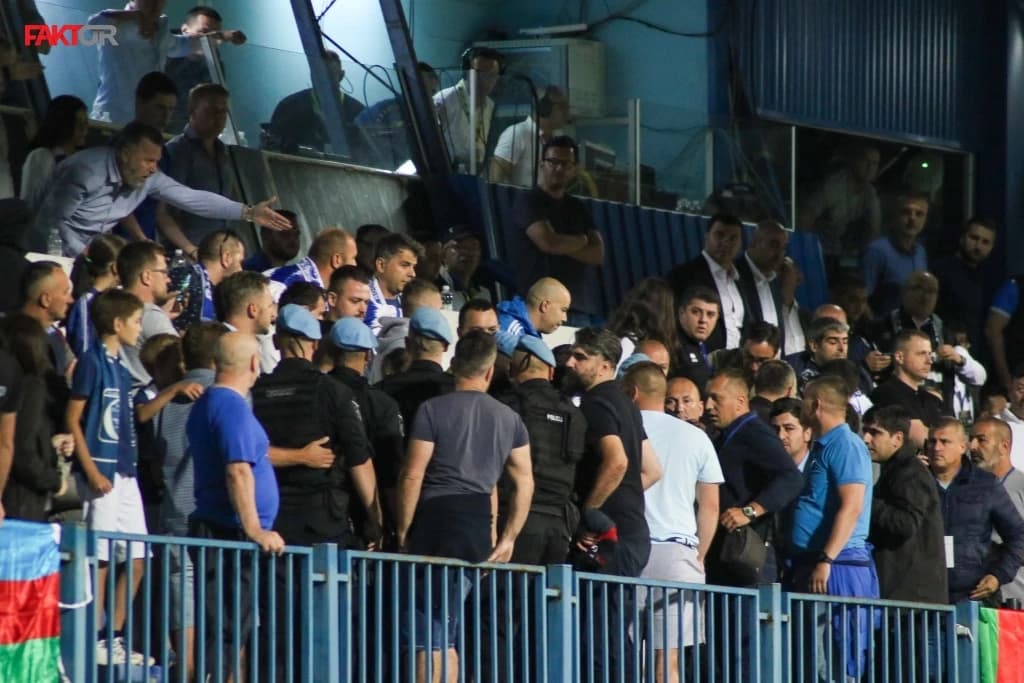 Nemile scene na Grbavici: Sukob navijača Želje i Neftchija, spriječen veći incident
