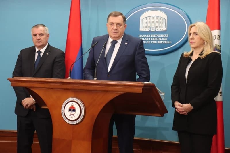 Radovan Višković, Milorad Dodik i Željka Cvijanović