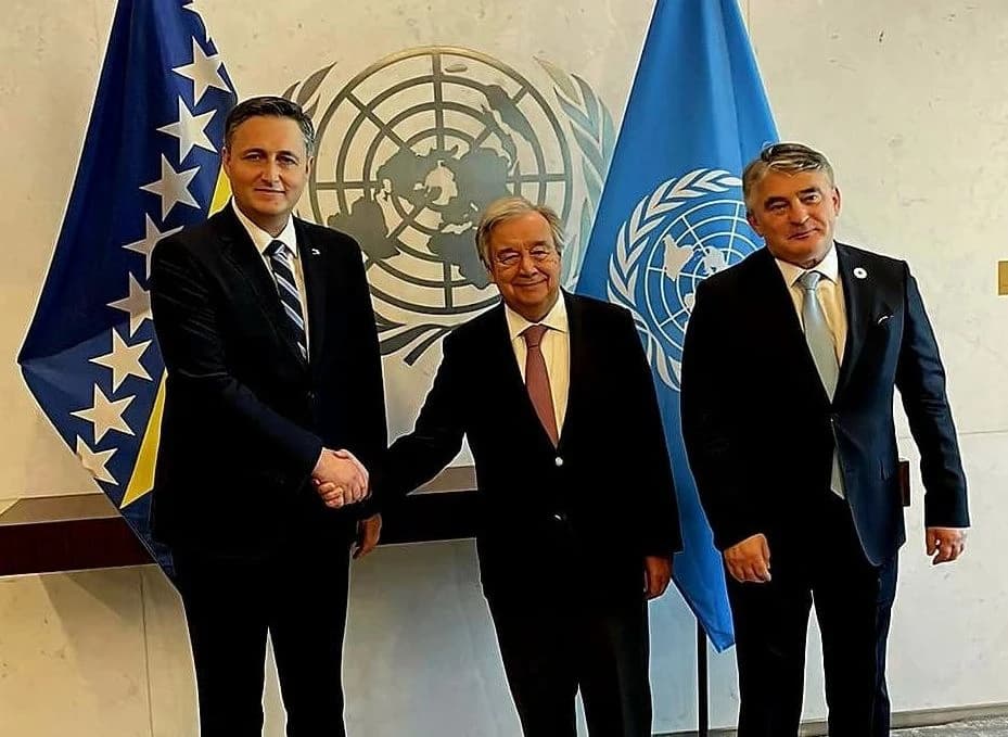 Denis Bećirović, Antonio Gutteres i Željko Komšić