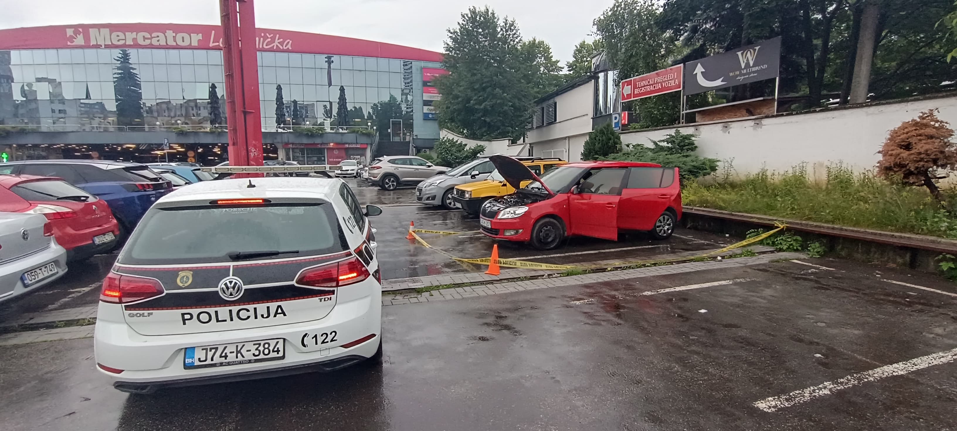 Paljevina automobila, Mercator, Ložionička,
