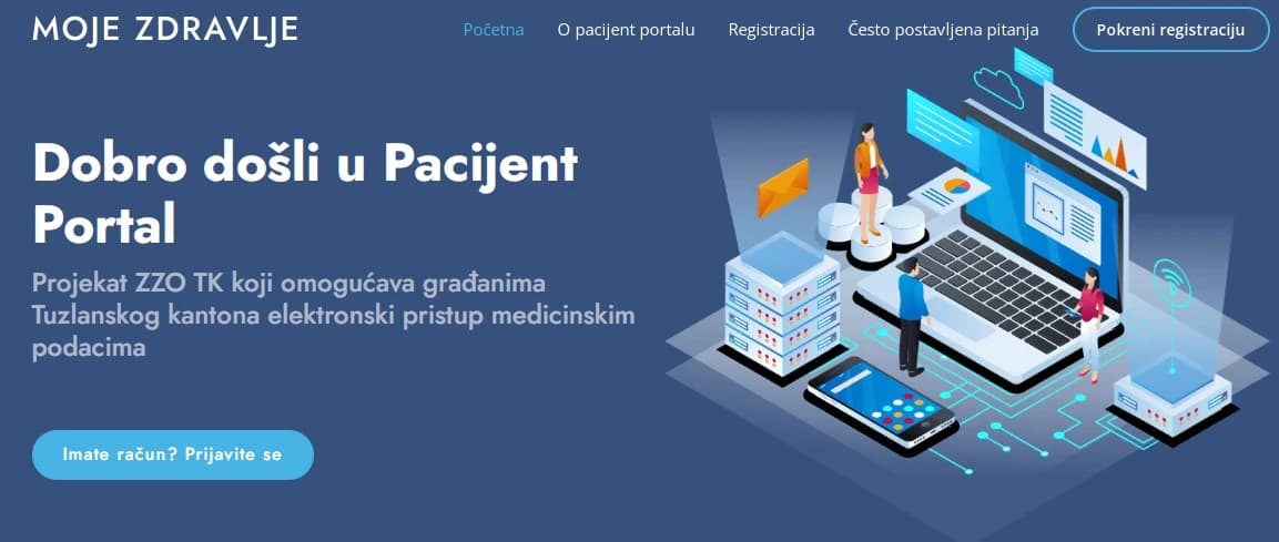 Screenshot portala