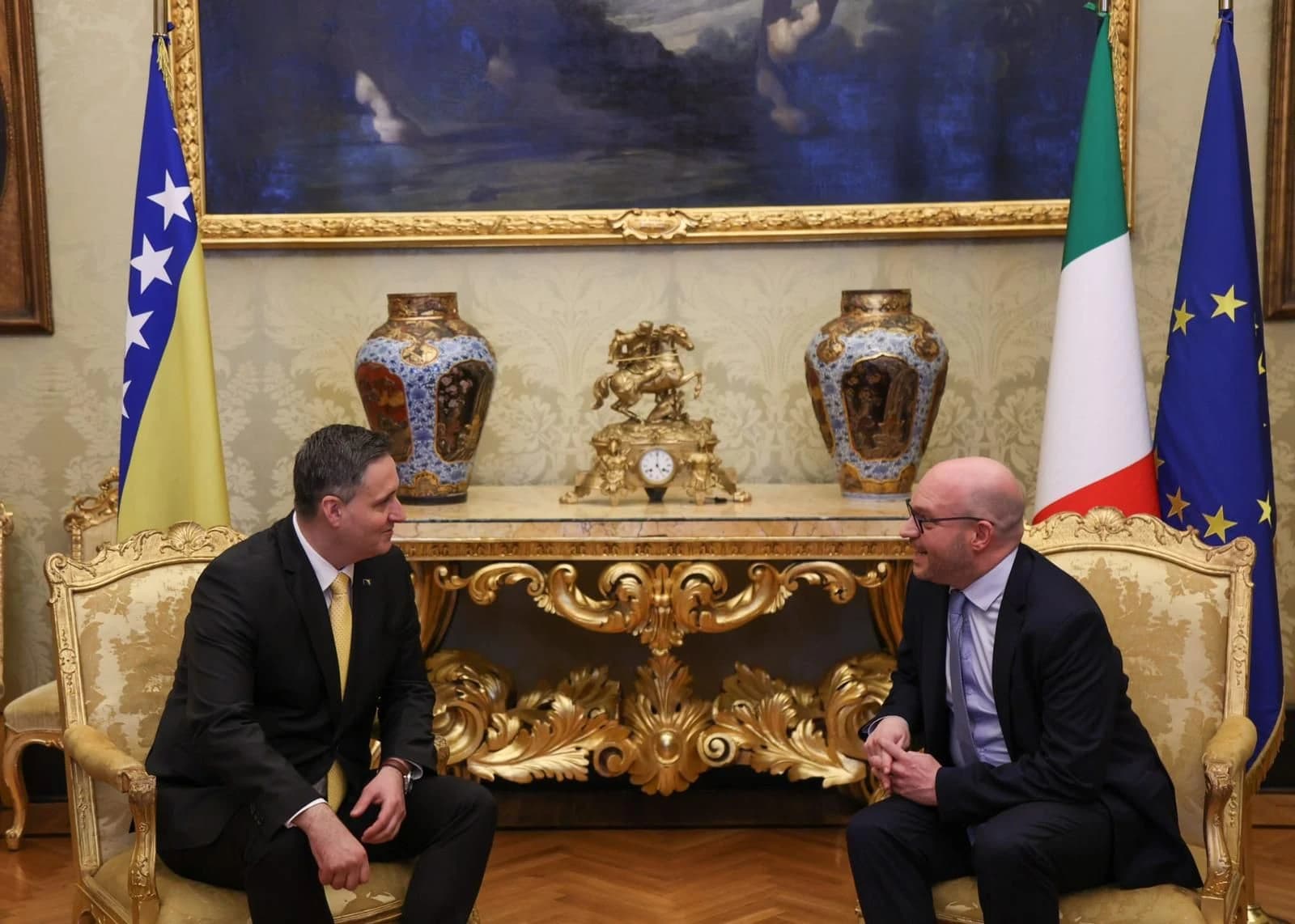Denis Bećirović i Lorenzo Fontana, predsjednik ZD Parlamenta Italije