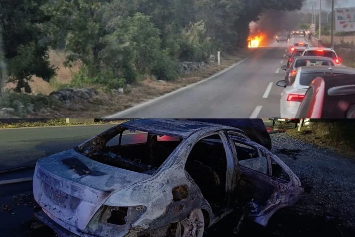 Zapalio se automobil u Sretnicama