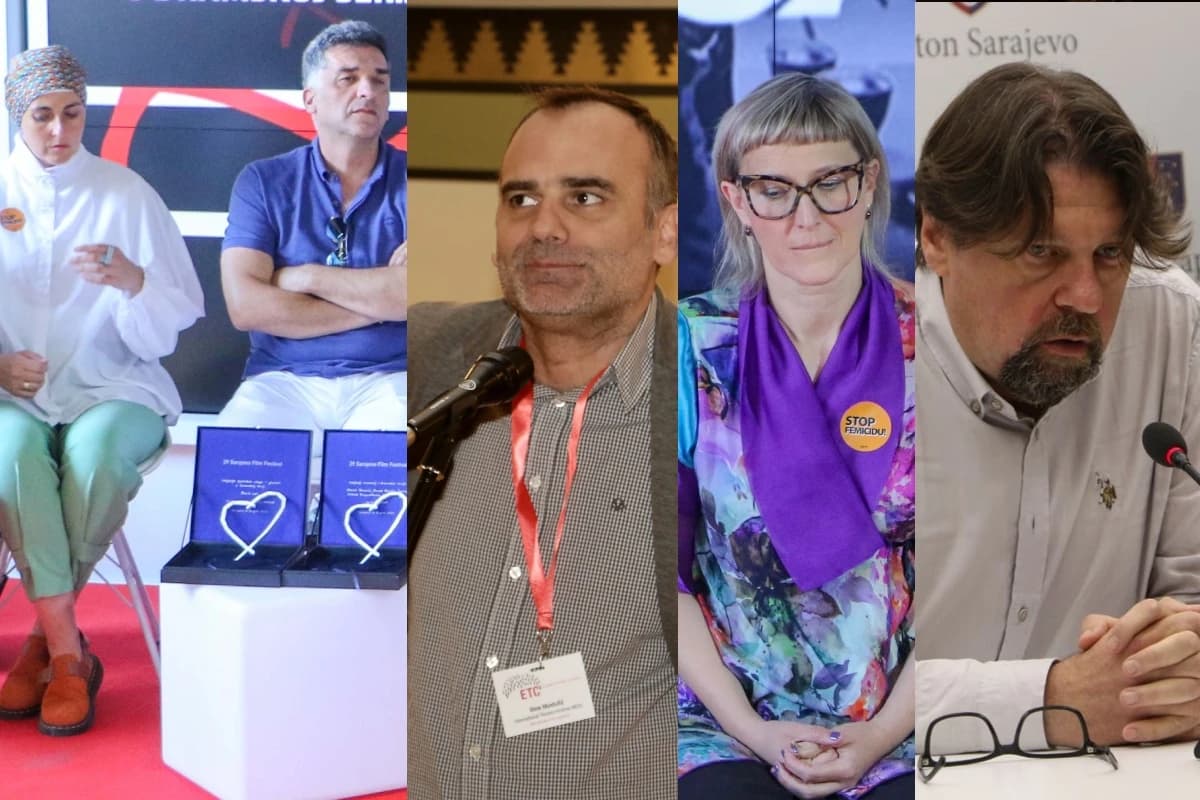 Aida Begić, Danis Tanović, Dino Mustafić, Jasmila Žbanić i Pjer Žalica