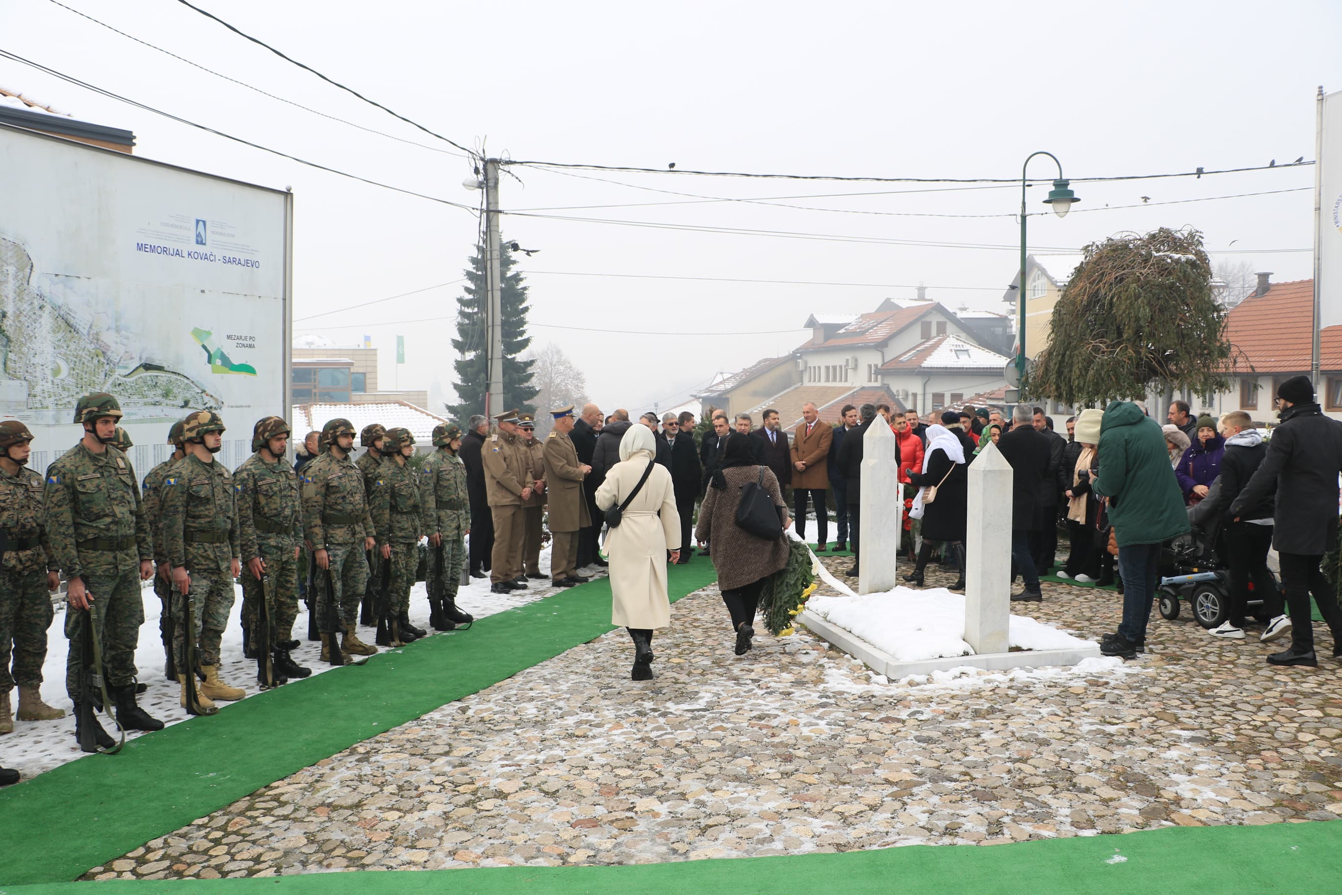 Dan državnosti BiH, polaganje cvijeća Kovači