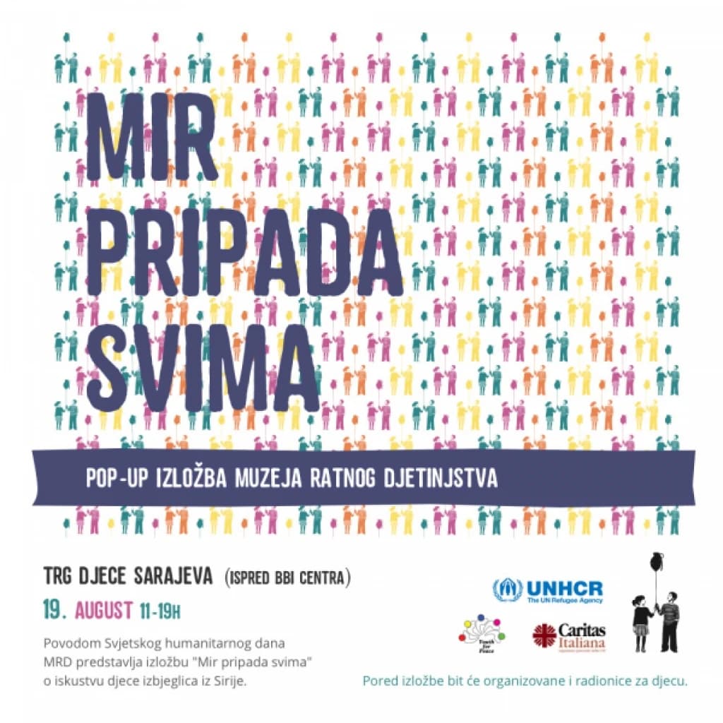 Pop-up izložba Muzeja ratnog djetinjstva na Trgu djece Sarajeva