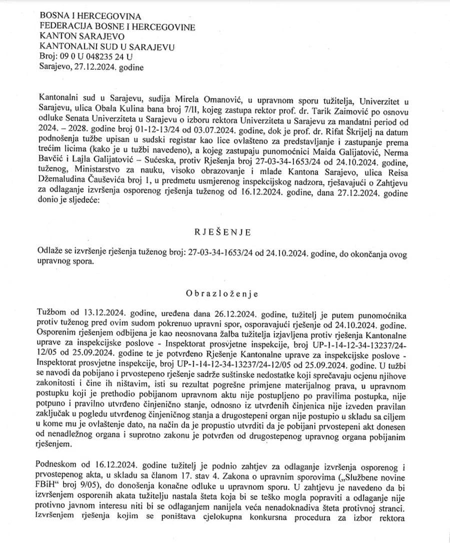 Rješenje UNSA