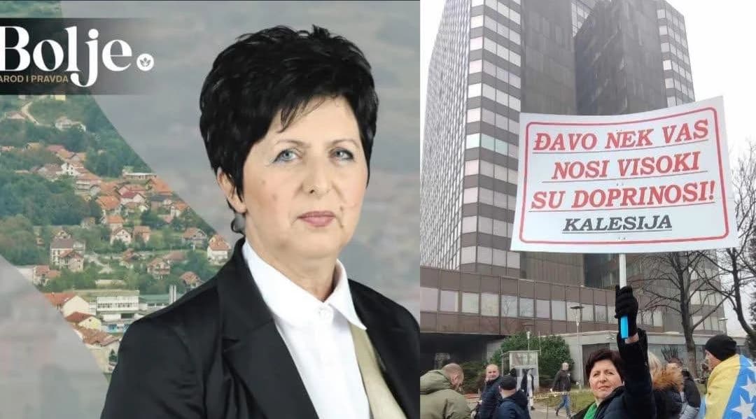 Hava Fazlić bila je na protestima pred Vladom FBiH