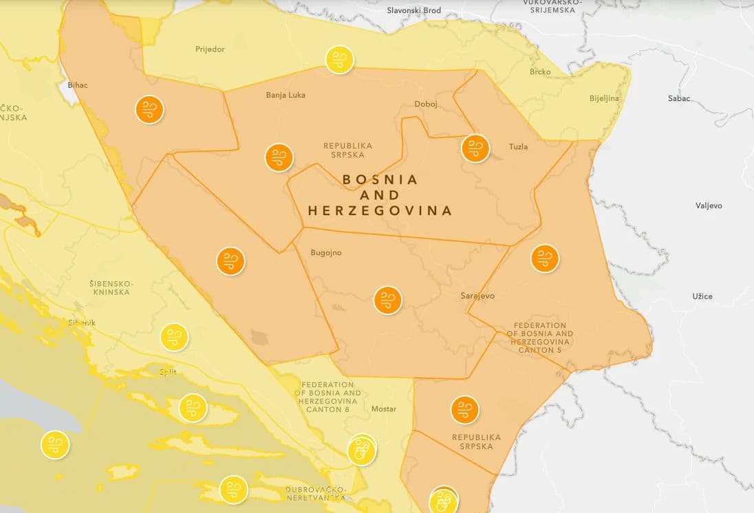 Meteoalarm za danas