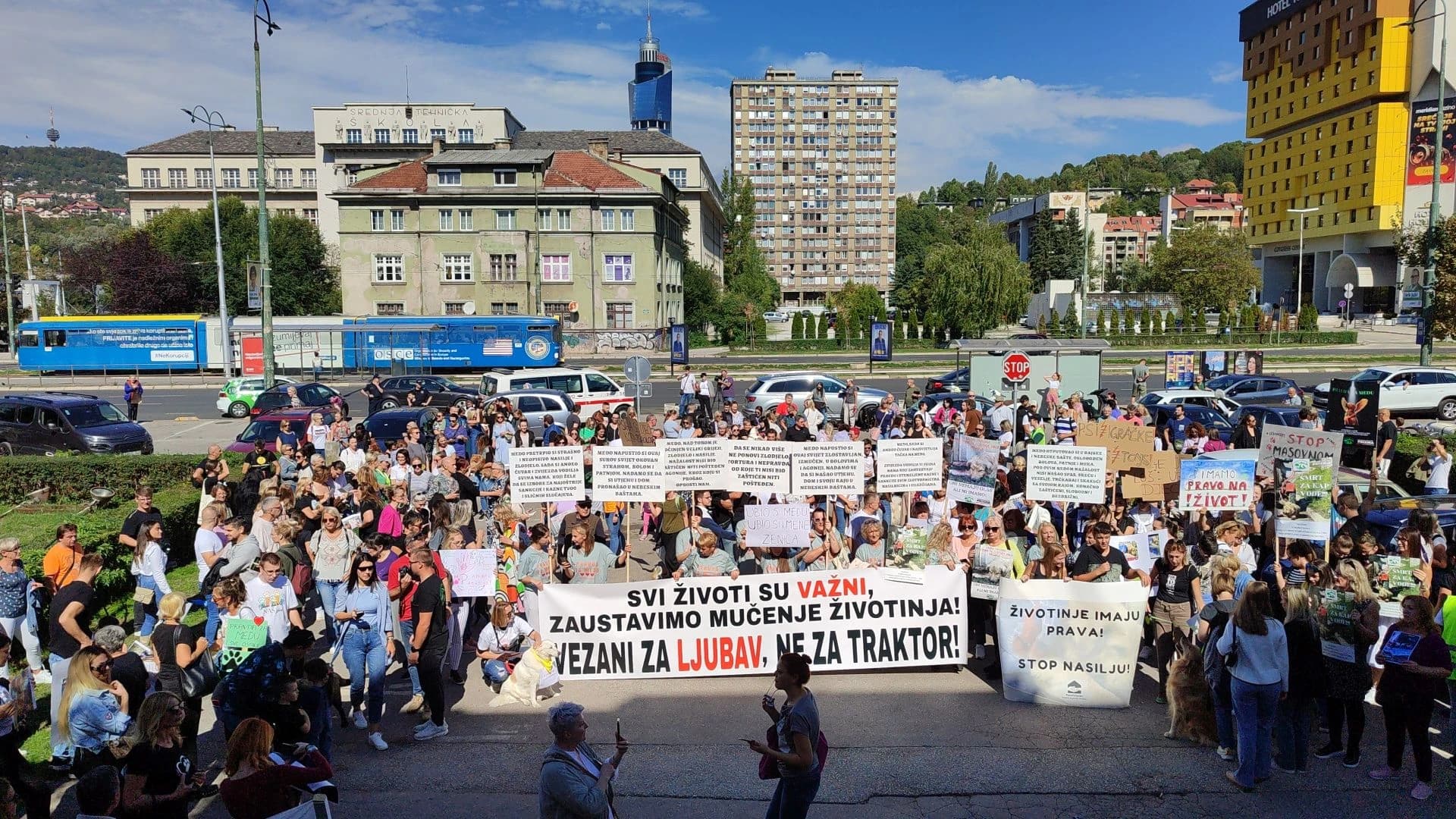 Sa protesta u Sarajevu prošle godine
