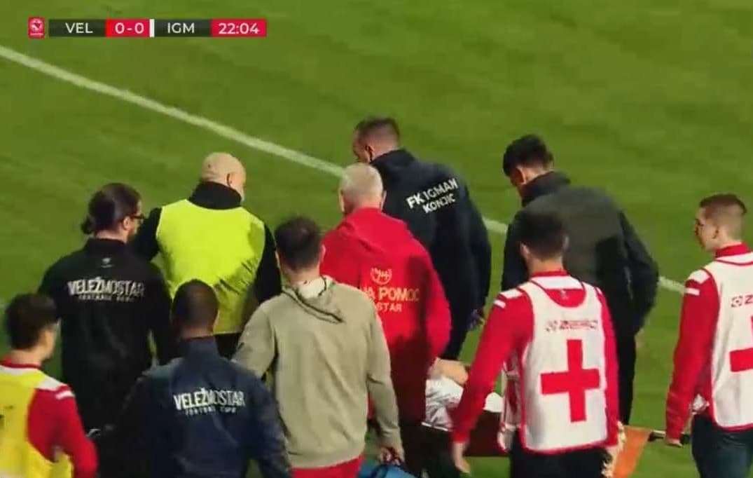 Đorić na nosilima iznesen sa stadiona