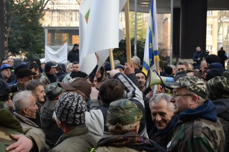 Protest boraca u Sarajevu