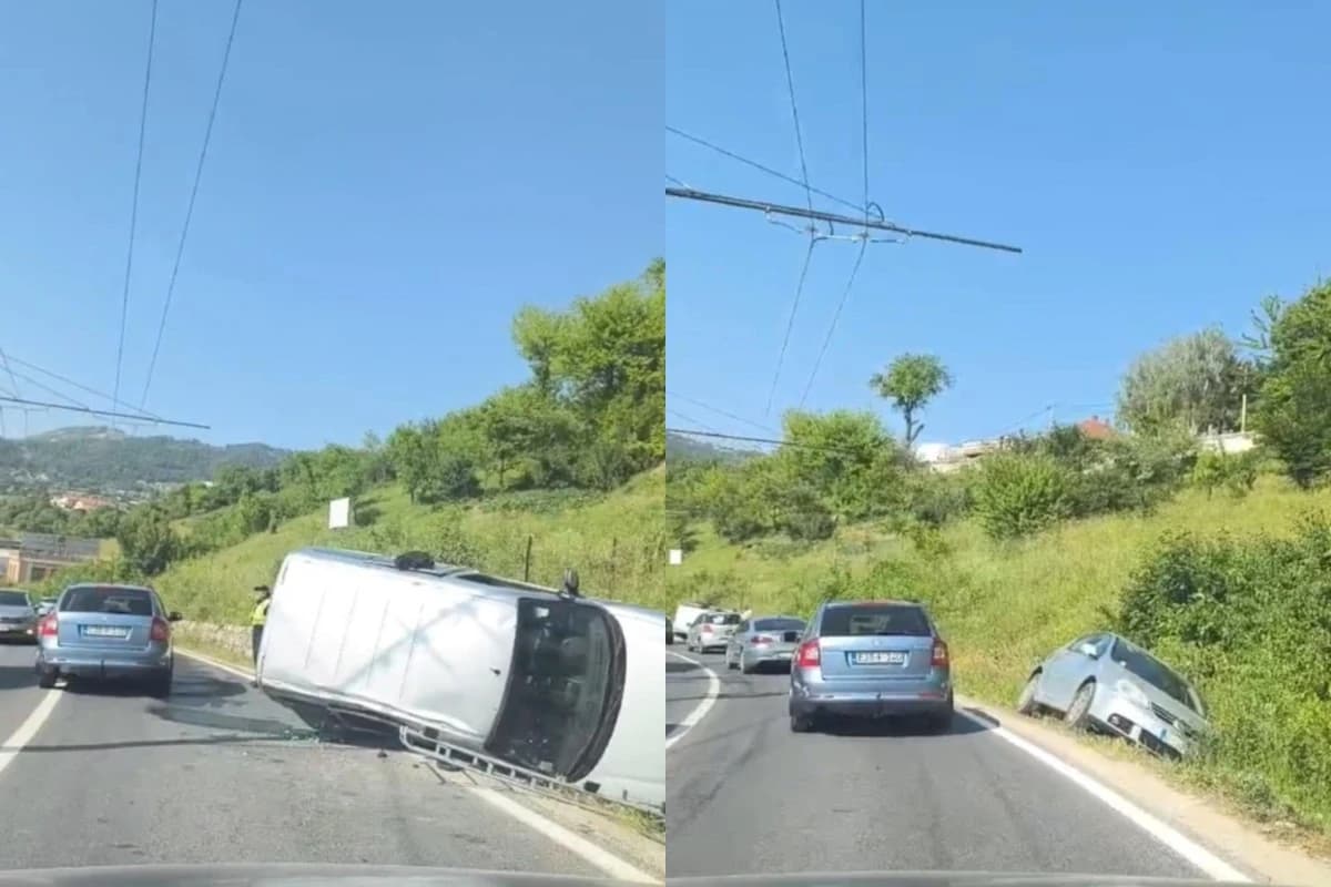 Oba vozila sletjela s kolovoza