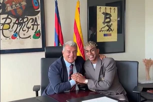 Joan Laporta i Lamine Yamal