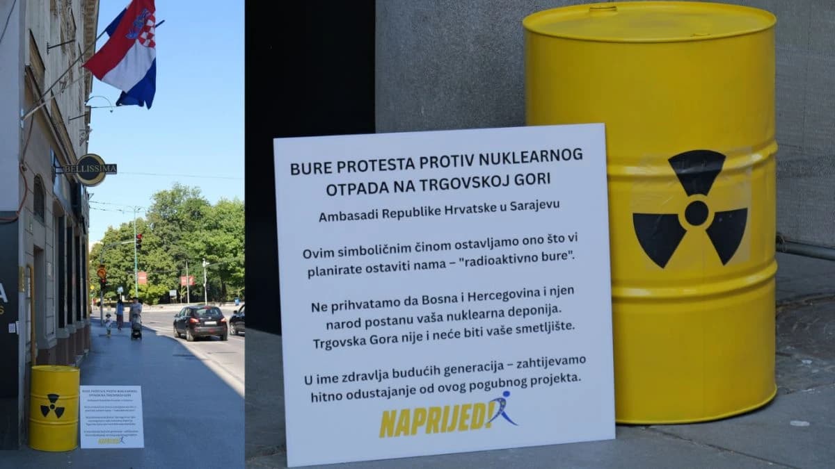 Bure ispred Ambasade Hrvatske