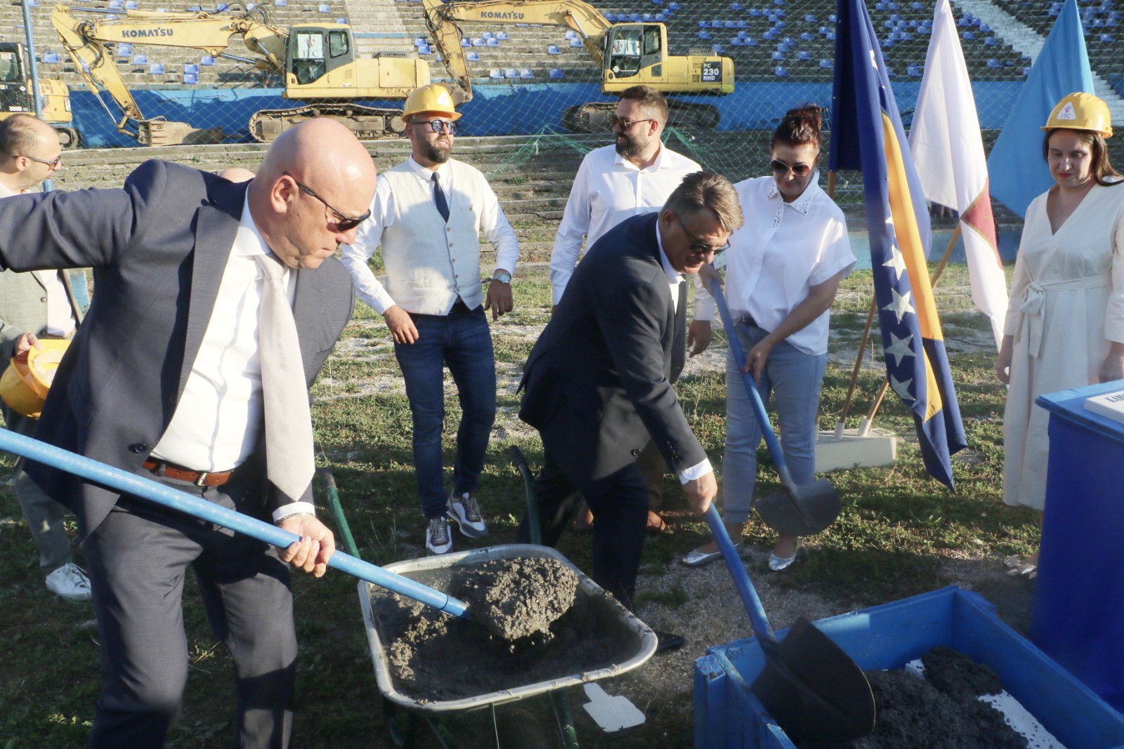 Kamen temeljac južna tribina stadiona Željezničar