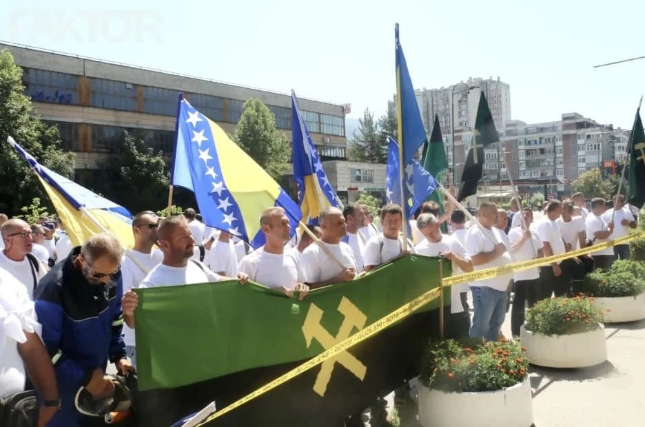 Rudari su protestovali pred Vladom FBiH u Sarajevu
