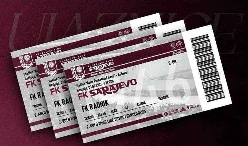 Na ulaznicama piše da meč počinje u 19 sati