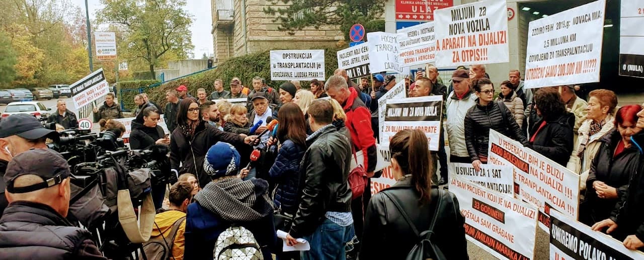 Protest dijaliznih pacijenata