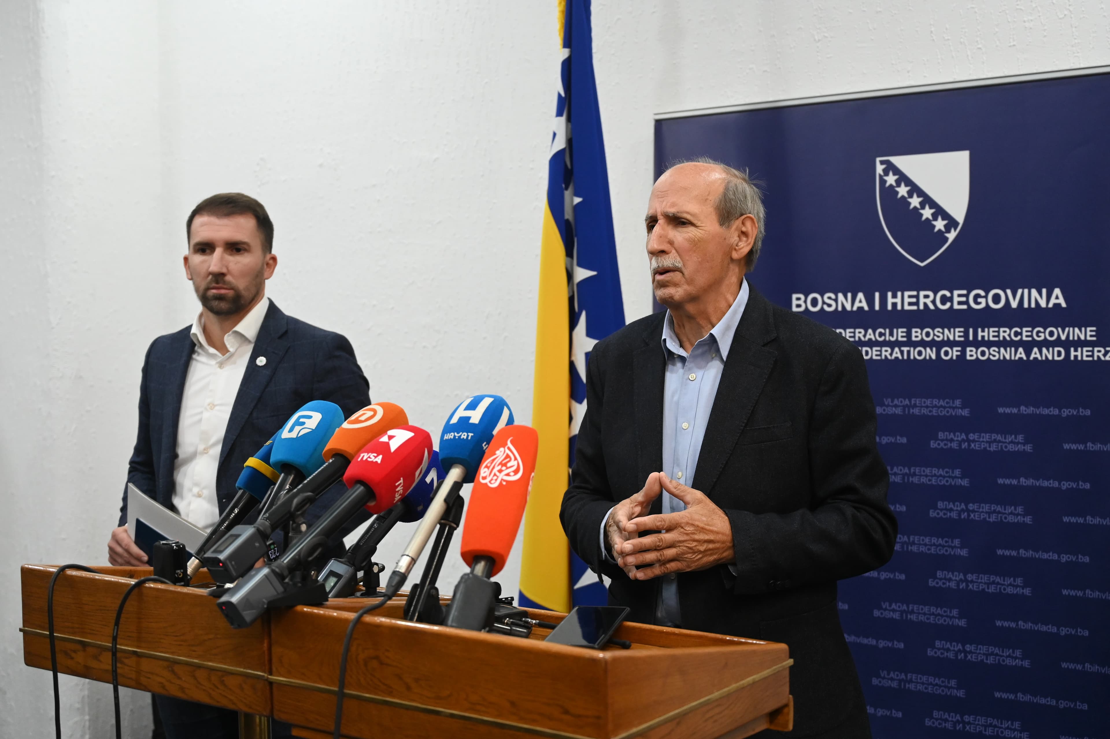 Predstavnik penzionera Redžo Mehić i federalni ministar rada i socijalne politike Adnan Delić