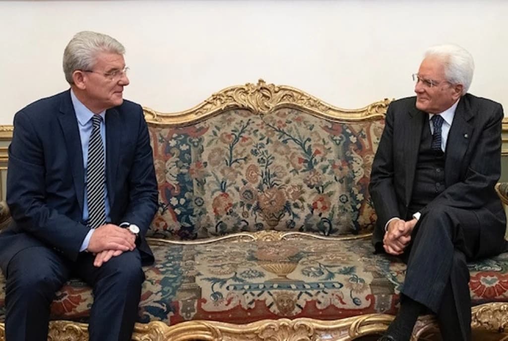 Član Predsjedništva BiH Šefik Džaferović i predsjednik Republike Italije Sergio Mattarella