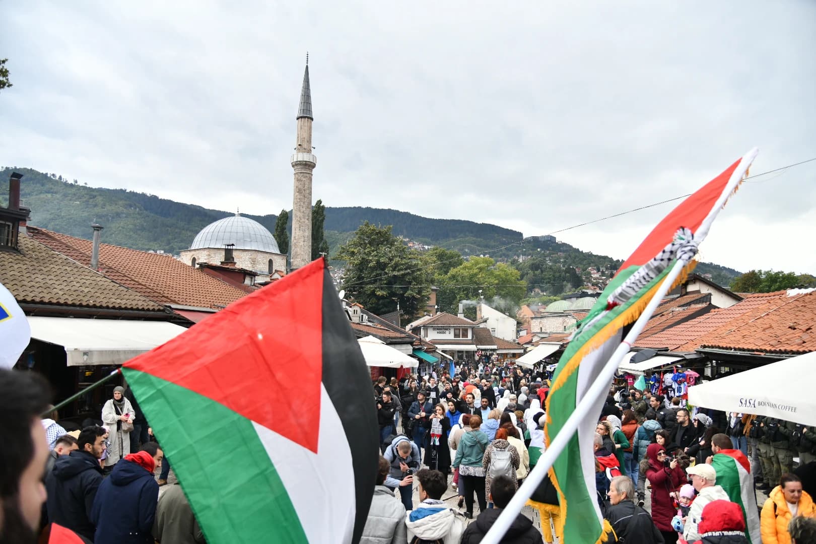 Sa mirnog protesta u Sarajevu 5. septembra