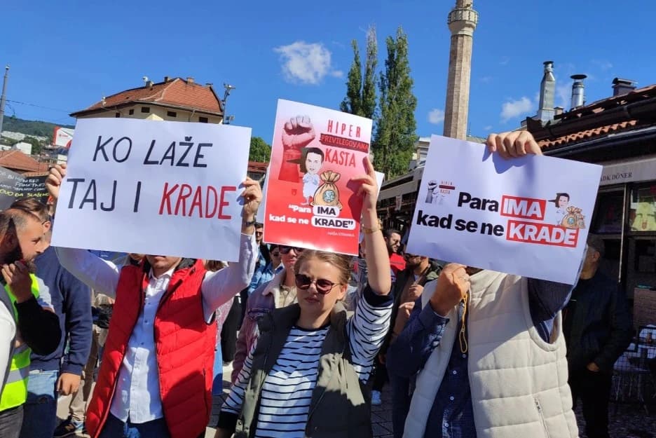 Sa jednog od protesta mladih u Sarajevu