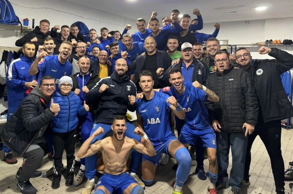 Slavlje nakon pobjede nad Stupčanicom (1:0)