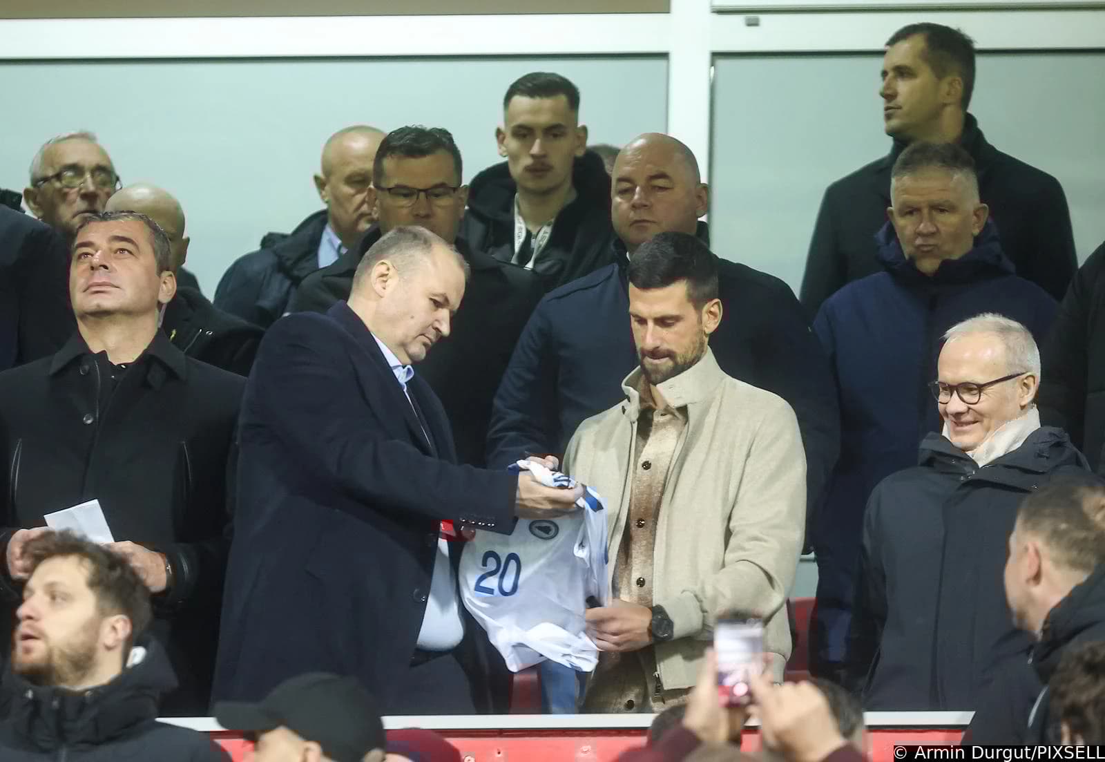 Novak Đoković na tribinama Bilinog polja u Zenici