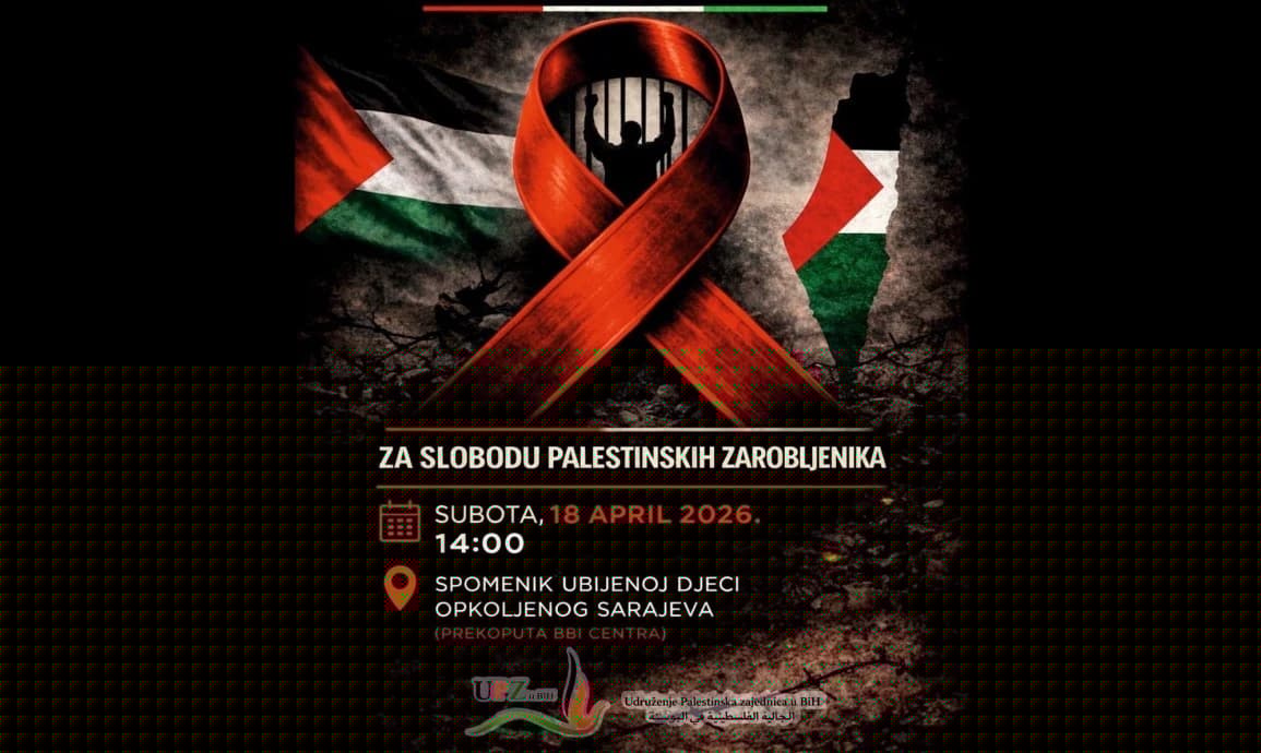 U subotu u Sarajevu skup solidarnosti s palestinskim zatvorenicima