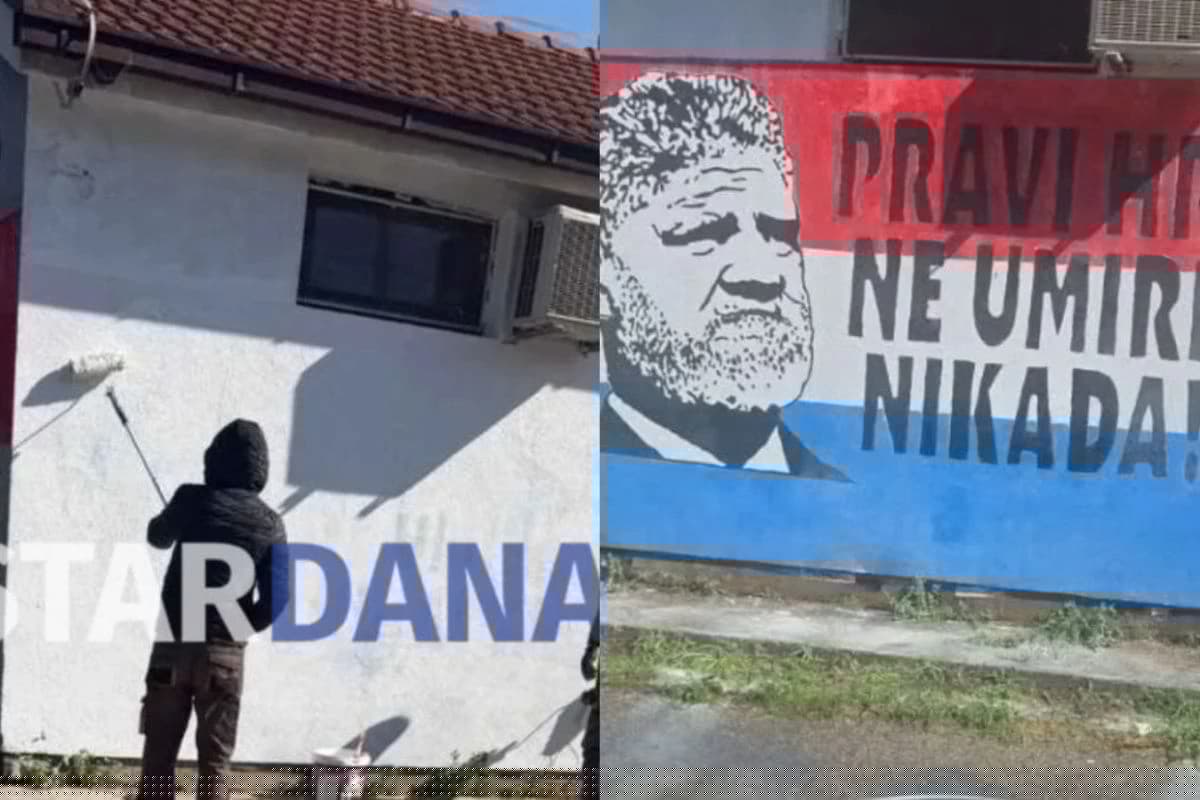 Mural zločincu Praljku u Ortiješu uklonjen, a zatim se ponovno "ukazao"