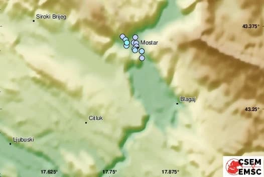 Zemljotres zatresao područje Hercegovine: Kao eksplozija...