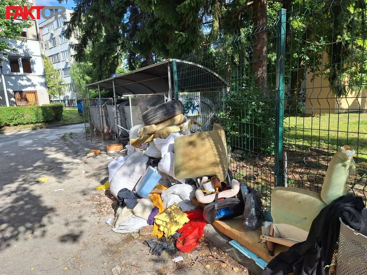 Ruglo u sarajevskom naselju Aneks: Kontejneri puni, kabasti otpad pored njih, smrad i izvor zaraze na vrućinama
