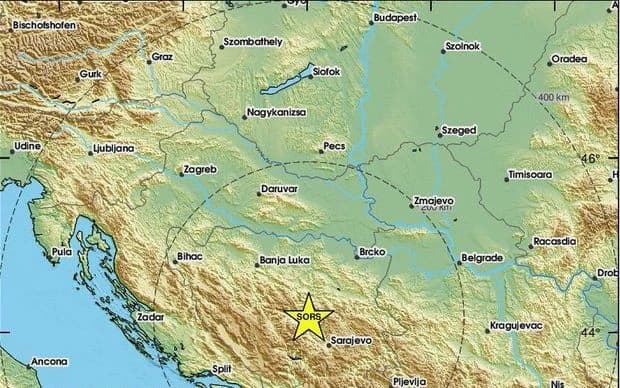 Zemljotres pogodio Bosnu i Hercegovinu, osjetio se u više gradova